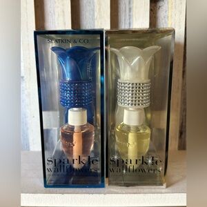 Slatkin & Co. Bath & Body Works Sparkle WallFlower Unit + Bulb LOT Winter/Cherry